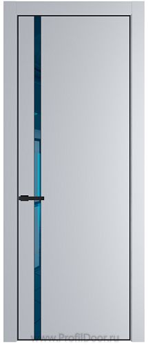 Дверь Profil Doors 21PA цвет Лайт Грей (RAL 870-01) стекло Зеркало Blue цвет профиля Черный матовый RAL9005