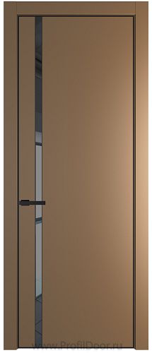 Дверь Profil Doors 21PA цвет Перламутр золото стекло Зеркало Grey цвет профиля Черный матовый RAL9005