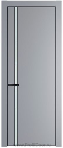 Дверь Profil Doors 21PA цвет Смоки (RAL 870-02) стекло Lacobel Белый лак цвет профиля Черный матовый RAL9005