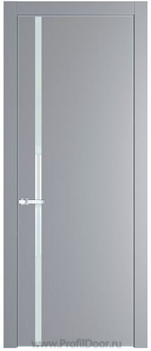 Дверь Profil Doors 21PA цвет Смоки (RAL 870-02) стекло Lacobel Белый лак цвет профиля Серебро