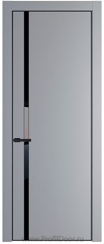 Дверь Profil Doors 21PA цвет Смоки (RAL 870-02) стекло Lacobel Черный лак цвет профиля Черный матовый RAL9005