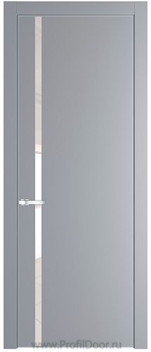 Дверь Profil Doors 21PA цвет Смоки (RAL 870-02) стекло Lacobel Перламутровый лак цвет профиля Серебро