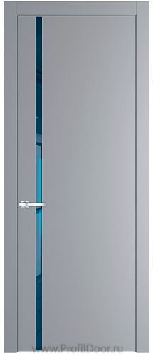 Дверь Profil Doors 21PA цвет Смоки (RAL 870-02) стекло Зеркало Blue цвет профиля Серебро