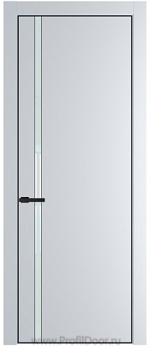 Дверь Profil Doors 21PA цвет Вайт (RAL 110 96 02) стекло Lacobel Белый лак цвет профиля Черный матовый RAL9005