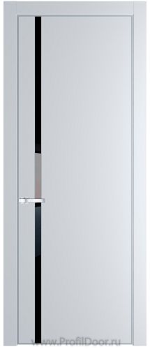 Дверь Profil Doors 21PA цвет Вайт (RAL 110 96 02) стекло Lacobel Черный лак цвет профиля Серебро