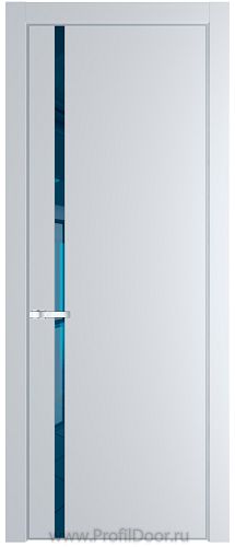 Дверь Profil Doors 21PA цвет Вайт (RAL 110 96 02) стекло Зеркало Blue цвет профиля Серебро