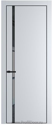 Дверь Profil Doors 21PA цвет Вайт (RAL 110 96 02) стекло Зеркало Grey цвет профиля Черный матовый RAL9005