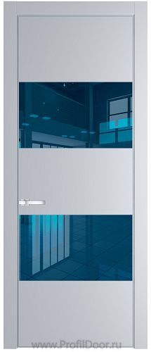 Дверь Profil Doors 22PA цвет Лайт Грей (RAL 870-01) стекло Зеркало Blue цвет профиля Серебро