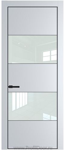 Дверь Profil Doors 22PA цвет Вайт (RAL 110 96 02) стекло Lacobel Белый лак цвет профиля Черный матовый RAL9005