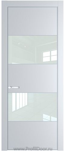 Дверь Profil Doors 22PA цвет Вайт (RAL 110 96 02) стекло Lacobel Белый лак цвет профиля Серебро