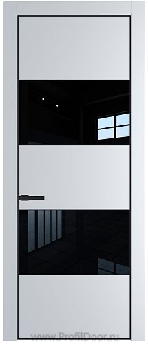 Дверь Profil Doors 22PA цвет Вайт (RAL 110 96 02) стекло Lacobel Черный лак цвет профиля Черный матовый RAL9005