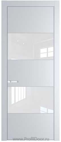 Дверь Profil Doors 22PA цвет Вайт (RAL 110 96 02) стекло Lacobel лак Классик цвет профиля Серебро