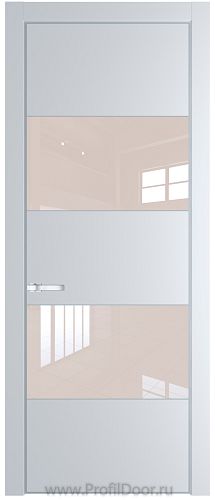 Дверь Profil Doors 22PA цвет Вайт (RAL 110 96 02) стекло Lacobel Перламутровый лак цвет профиля Серебро