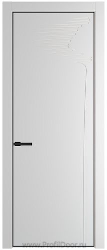 Дверь Profil Doors 25PA цвет Крем Вайт (RAL 120-02) цвет профиля Черный матовый RAL9005