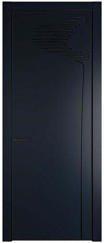 Дверь Profil Doors 25PA цвет Нэви Блу (RAL 7016) цвет профиля Черный матовый RAL9005