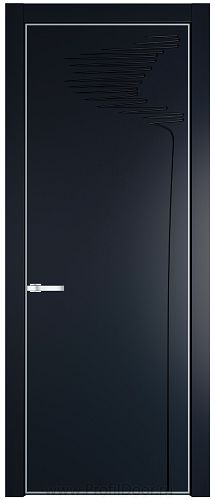 Дверь Profil Doors 25PA цвет Нэви Блу (RAL 7016) цвет профиля Серебро