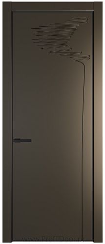 Дверь Profil Doors 25PA цвет Перламутр бронза цвет профиля Черный матовый RAL9005