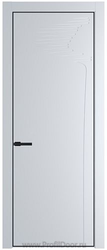 Дверь Profil Doors 25PA цвет Вайт (RAL 110 96 02) цвет профиля Черный матовый RAL9005