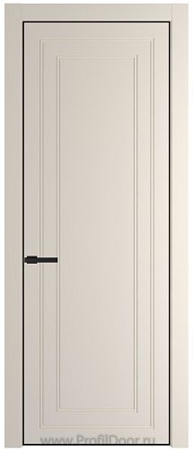 Дверь Profil Doors 26PA цвет Кремовая Магнолия (RAL 120-04) цвет профиля Черный матовый RAL9005