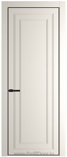 Дверь Profil Doors 26PA цвет Перламутр белый цвет профиля Черный матовый RAL9005
