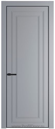 Дверь Profil Doors 26PA цвет Смоки (RAL 870-02) цвет профиля Черный матовый RAL9005
