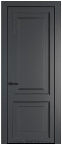 Дверь Profil Doors 27PA цвет Графит (Pantone 425С) цвет профиля Черный матовый RAL9005