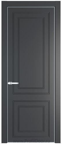 Дверь Profil Doors 27PA цвет Графит (Pantone 425С) цвет профиля Серебро