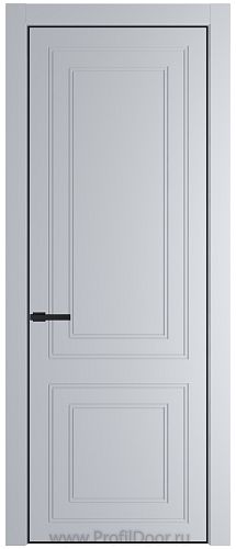 Дверь Profil Doors 27PA цвет Лайт Грей (RAL 870-01) цвет профиля Черный матовый RAL9005