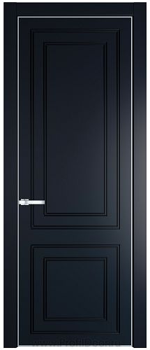 Дверь Profil Doors 27PA цвет Нэви Блу (RAL 7016) цвет профиля Серебро