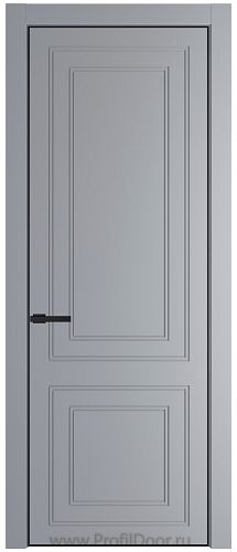 Дверь Profil Doors 27PA цвет Смоки (RAL 870-02) цвет профиля Черный матовый RAL9005