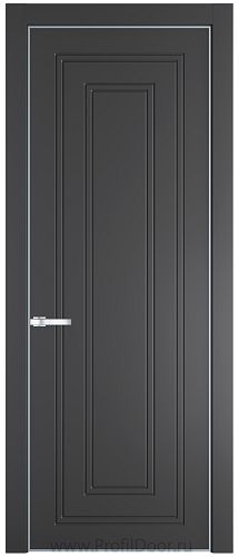 Дверь Profil Doors 28PA цвет Графит (Pantone 425С) цвет профиля Серебро