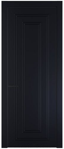 Дверь Profil Doors 28PA цвет Нэви Блу (RAL 7016) цвет профиля Черный матовый RAL9005