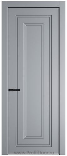 Дверь Profil Doors 28PA цвет Смоки (RAL 870-02) цвет профиля Черный матовый RAL9005