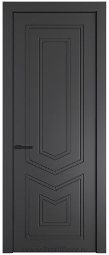 Дверь Profil Doors 29PA цвет Графит (Pantone 425С) цвет профиля Черный матовый RAL9005