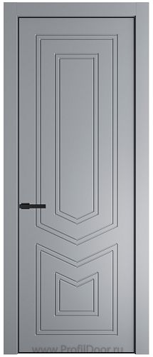 Дверь Profil Doors 29PA цвет Смоки (RAL 870-02) цвет профиля Черный матовый RAL9005