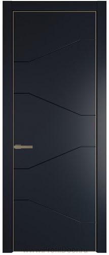 Дверь Profil Doors 2PA цвет Нэви Блу (RAL 7016) цвет профиля Шампань