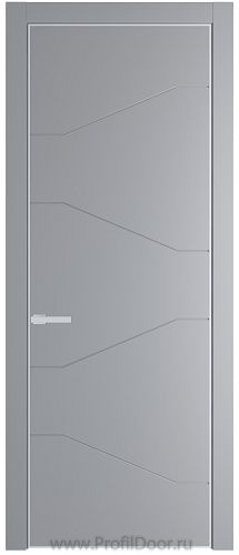 Дверь Profil Doors 2PA цвет Смоки (RAL 870-02) цвет профиля Белый матовый RAL9003
