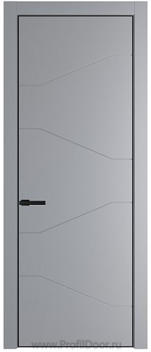 Дверь Profil Doors 2PA цвет Смоки (RAL 870-02) цвет профиля Черный матовый RAL9005