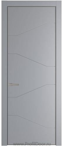 Дверь Profil Doors 2PA цвет Смоки (RAL 870-02) цвет профиля Никель матовый