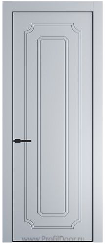 Дверь Profil Doors 30PA цвет Лайт Грей (RAL 870-01) цвет профиля Черный матовый RAL9005