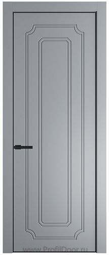 Дверь Profil Doors 30PA цвет Смоки (RAL 870-02) цвет профиля Черный матовый RAL9005