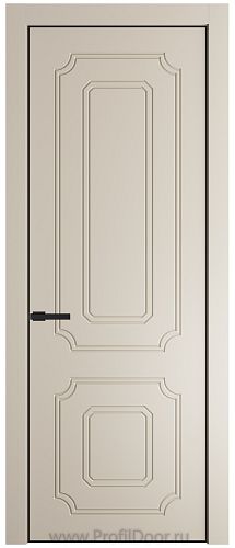 Дверь Profil Doors 31PA цвет Кремовая Магнолия (RAL 120-04) цвет профиля Черный матовый RAL9005
