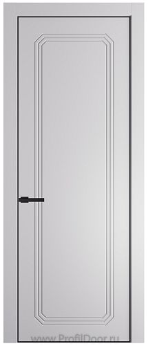 Дверь Profil Doors 32PA цвет Крем Вайт (RAL 120-02) цвет профиля Черный матовый RAL9005