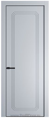 Дверь Profil Doors 32PA цвет Лайт Грей (RAL 870-01) цвет профиля Черный матовый RAL9005