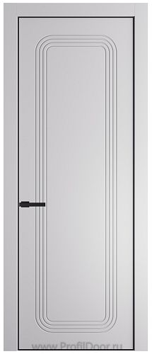 Дверь Profil Doors 33PA цвет Крем Вайт (RAL 120-02) цвет профиля Черный матовый RAL9005