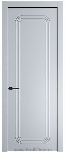 Дверь Profil Doors 33PA цвет Лайт Грей (RAL 870-01) цвет профиля Черный матовый RAL9005
