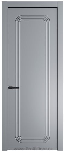 Дверь Profil Doors 33PA цвет Смоки (RAL 870-02) цвет профиля Черный матовый RAL9005