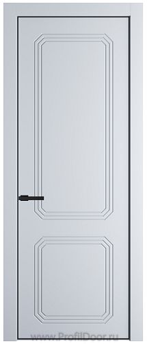 Дверь Profil Doors 33PA цвет Вайт (RAL 110 96 02) цвет профиля Черный матовый RAL9005