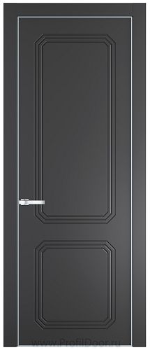 Дверь Profil Doors 34PA цвет Графит (Pantone 425С) цвет профиля Серебро