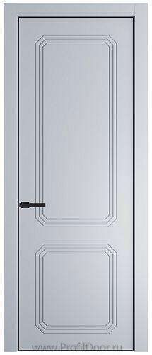 Дверь Profil Doors 34PA цвет Лайт Грей (RAL 870-01) цвет профиля Черный матовый RAL9005